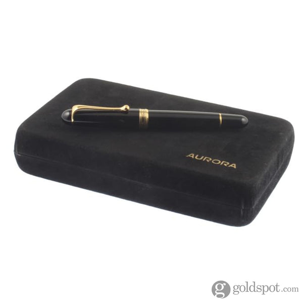 Aurora 88 Large Fountain Pen in Black with Gold Trim - 14K Gold Fountain Pen