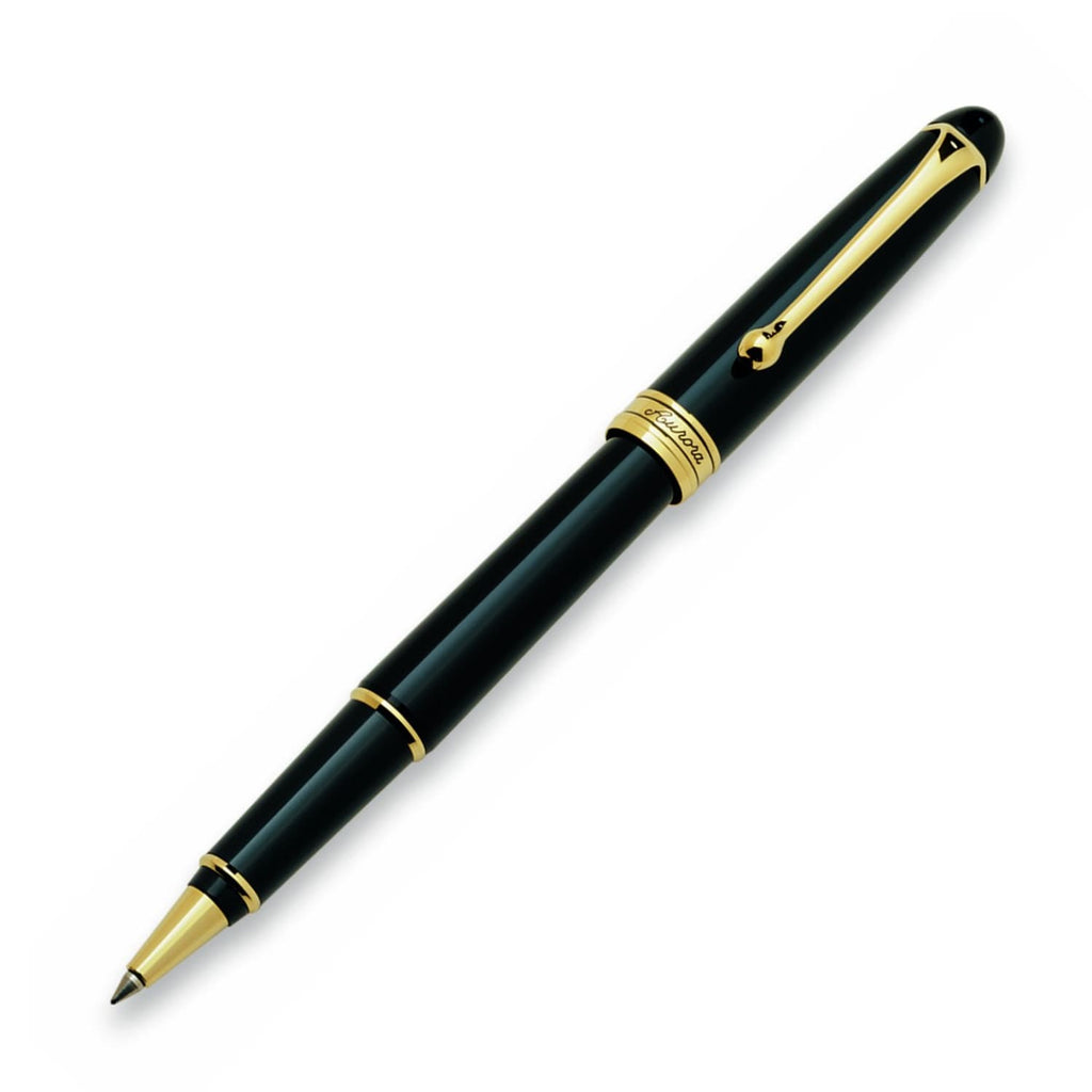 Aurora 88 Rollerball Pen in Black Resin & Gold Plated Rollerball Pen