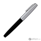 Aurora Duo Cart Fountain Pen - Black Resin With Chrome Cap Medium Point Fountain Pen