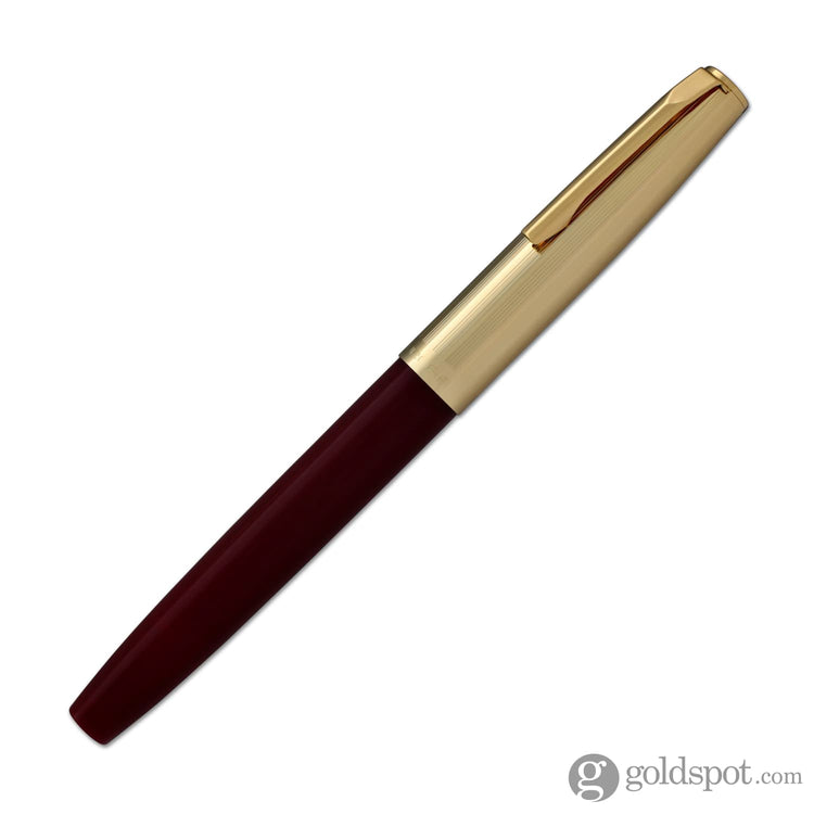Aurora Duo Cart Fountain Pen in Bordeaux Resin with Gold Plated Cap - Medium Point Fountain Pen