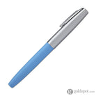 Aurora Duo Cart Fountain Pen - Light Blue Resin With Chrome Cap Medium Point Fountain Pen