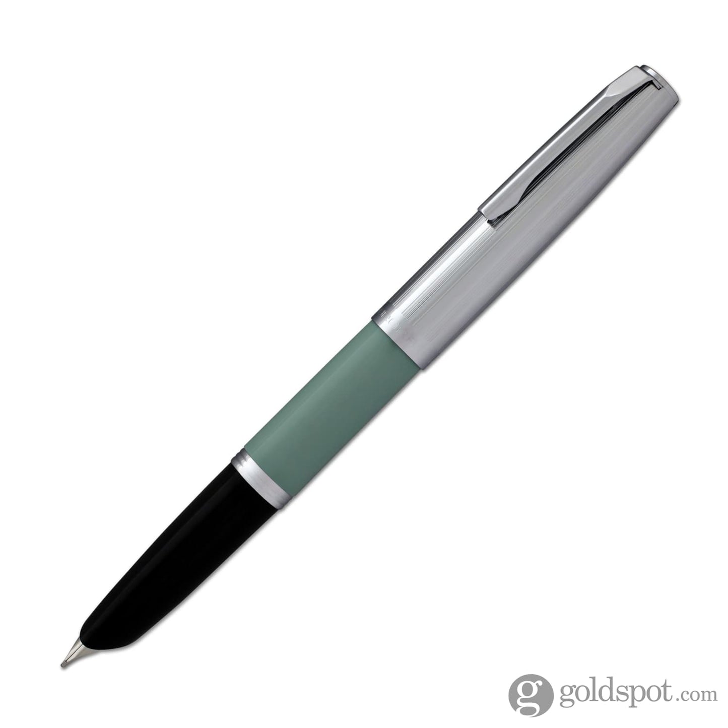 Aurora Duo Cart Fountain Pen - Light Green Resin With Chrome Cap Medium Point Fountain Pen