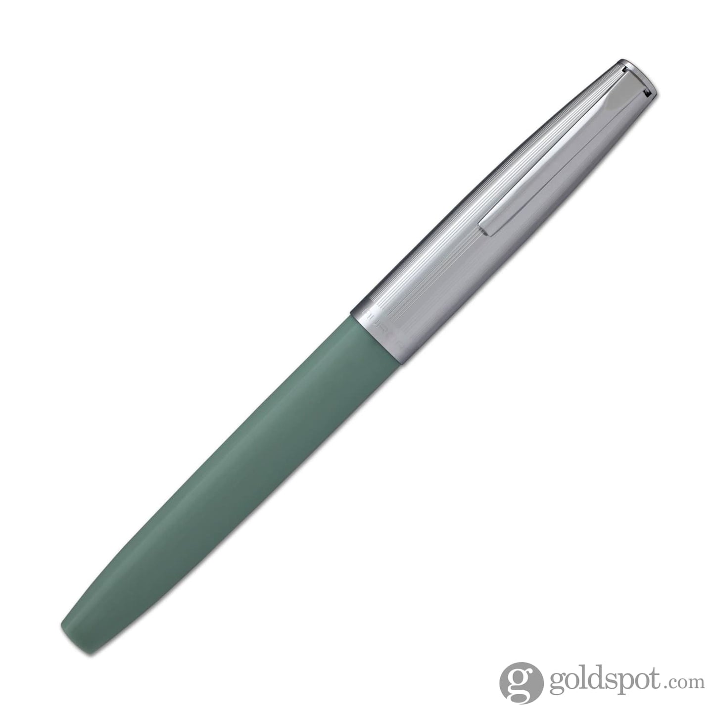 Aurora Duo Cart Fountain Pen - Light Green Resin With Chrome Cap Medium Point Fountain Pen