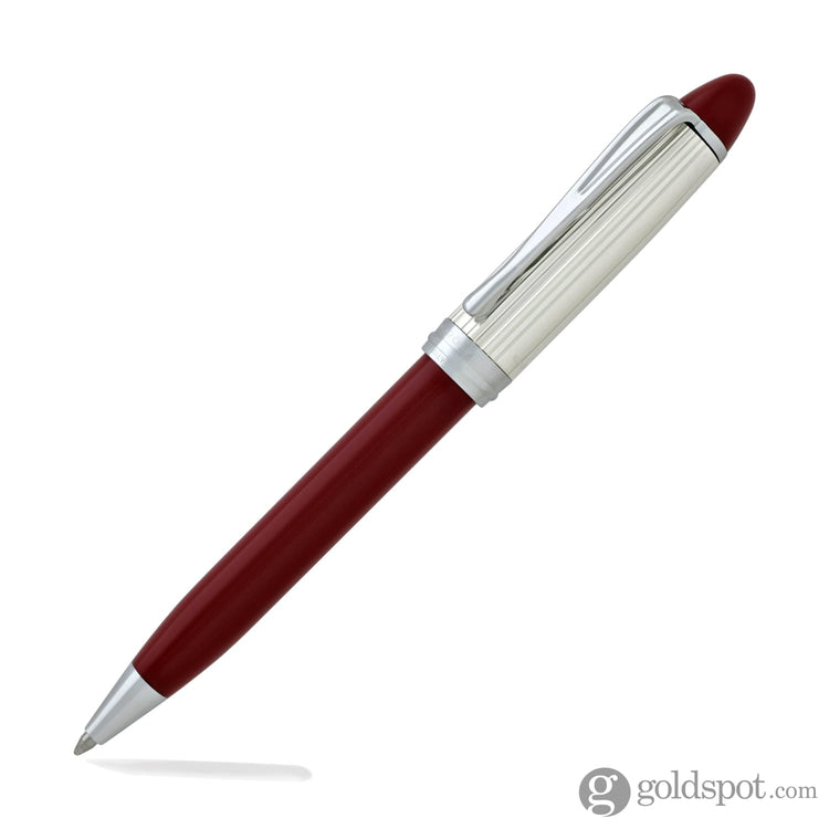 Aurora Ipsilon Ballpoint Pen in Red & Sterling Silver Cap Ballpoint Pen