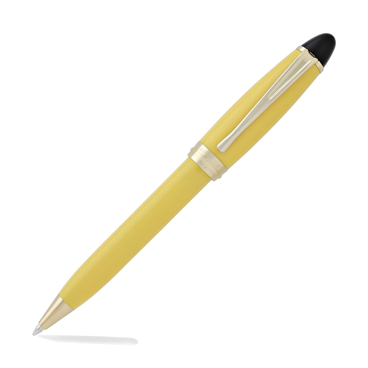 Aurora Ipsilon Ballpoint Pen in Resin Yellow Ballpoint Pen