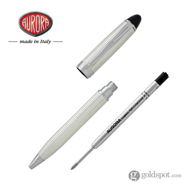 Aurora Ipsilon Ballpoint Pen in Sterling Silver Ballpoint Pen