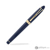 Aurora Ipsilon Deluxe Fountain Pen in Blue with Gold Trim - 14K Gold Fountain Pen