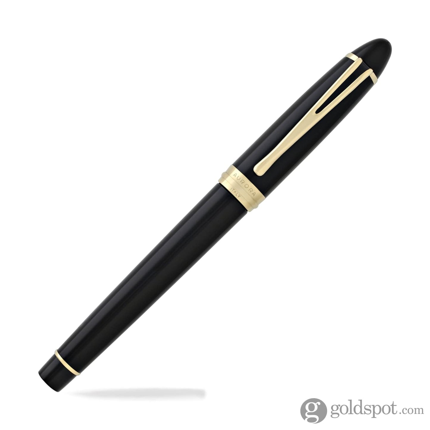 Aurora Ipsilon Deluxe Rollerball Pen in Black with Gold Trim Rollerball Pen