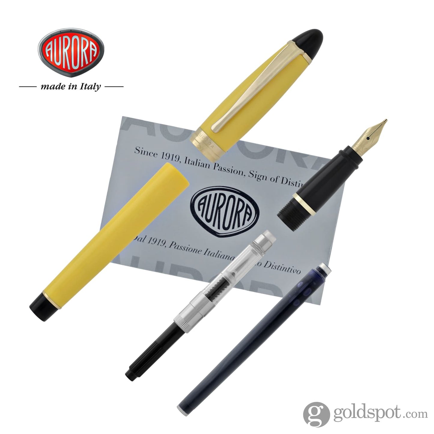 Aurora Ipsilon Fountain Pen in Yellow Fountain Pen