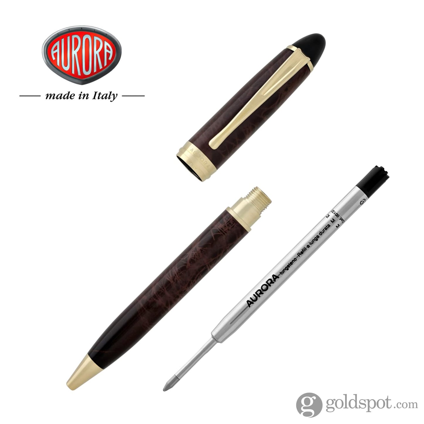 Aurora Ipsilon Lacquer Ballpoint Pen in Turtle Ballpoint Pen