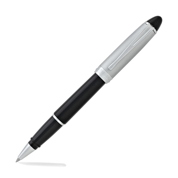 Aurora Ipsilon Metal Rollerball Pen in Black & Chrome Rollerball Pen