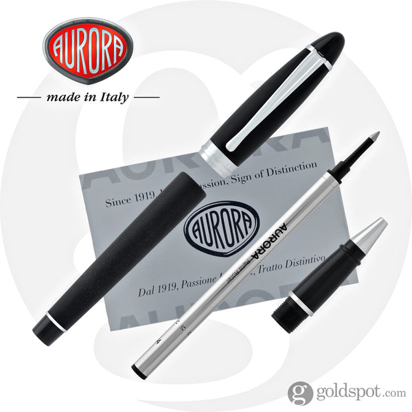 Aurora Ipsilon Rollerball Pen in Satin Black Rollerball Pen