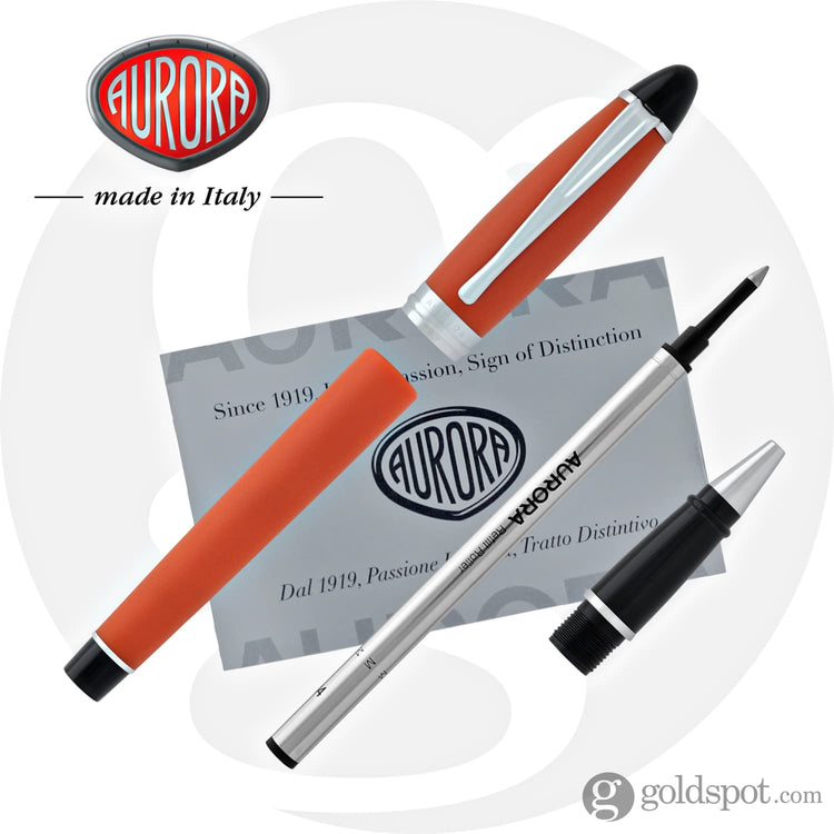 Aurora Ipsilon Rollerball Pen in Satin Orange Rollerball Pen