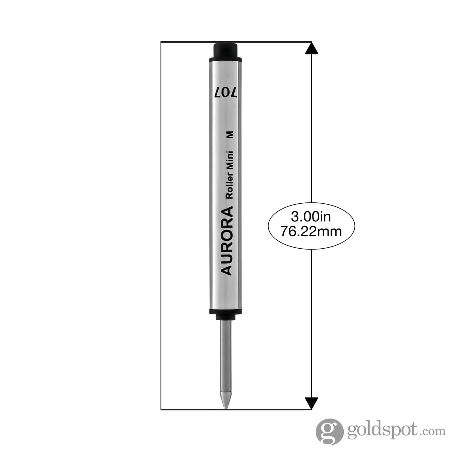Aurora Mini Rollerball Refill in Black - Medium Point Rollerball Refill