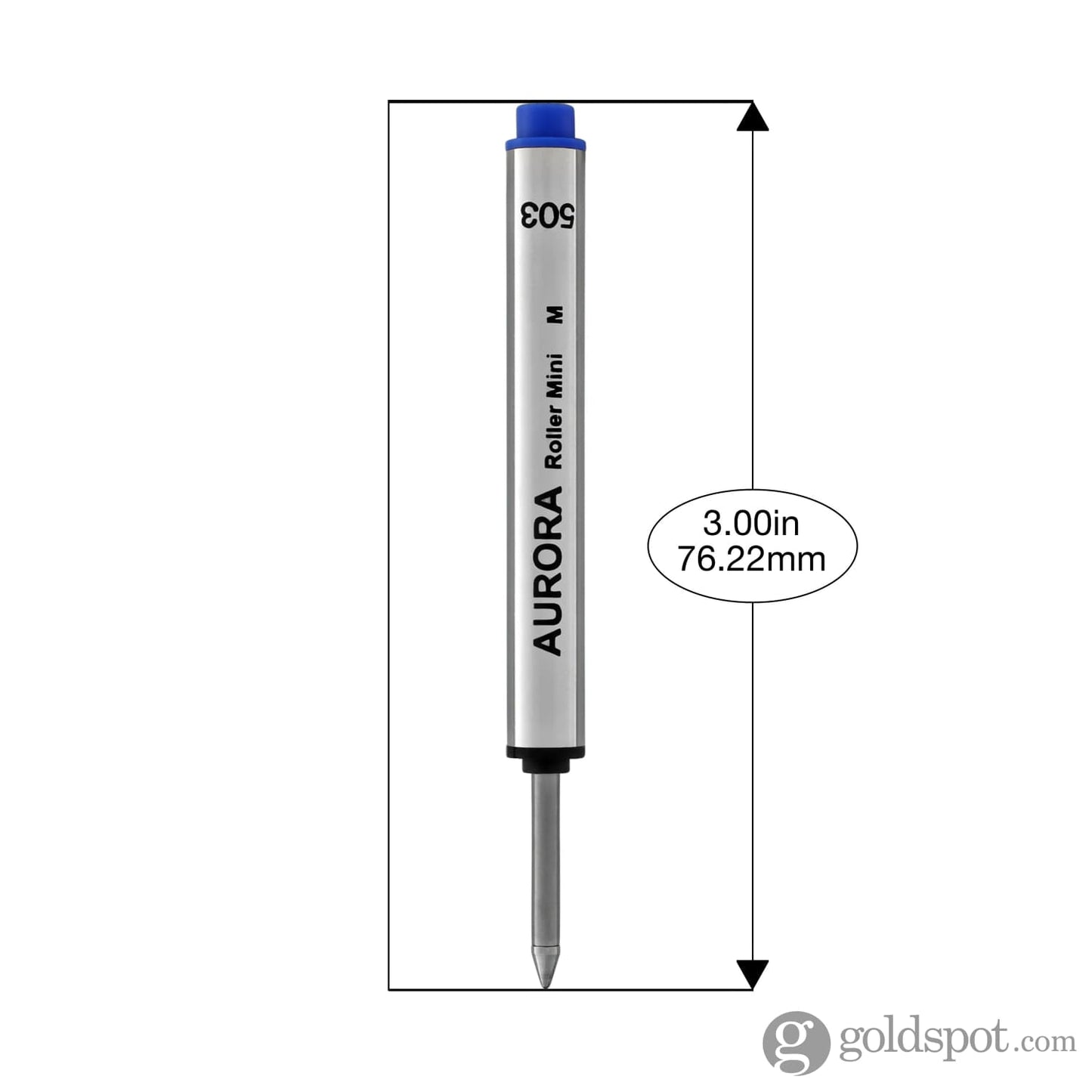 Aurora Mini Rollerball Refill in Blue - Medium Point Rollerball Refill