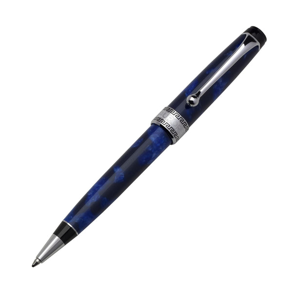 Aurora Optima Auroloide Ballpoint Pen in Blue with Chrome Trim Ballpoint Pen