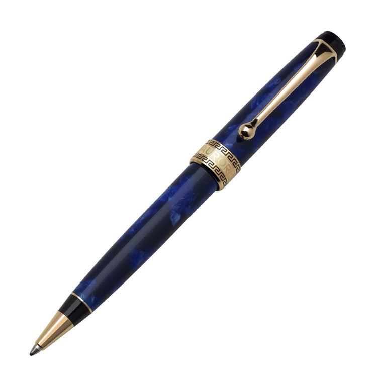 Aurora Optima Auroloide Ballpoint Pen in Blue with Gold Trim Ballpoint Pen