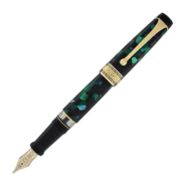 Aurora Optima Auroloide Fountain Pen in Emerald Green - 14K Gold Fountain Pen