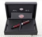 Aurora Optima Fountain Pen in Rossa Red Chrome Trim - 14K Gold Fountain Pen
