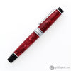 Aurora Optima Fountain Pen in Rossa Red Chrome Trim - 14K Gold Fountain Pen