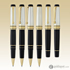 Aurora Optima Rollerball Pen Black Barrel with Solid Silver Cap Rollerball Pen