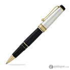 Aurora Optima Rollerball Pen Black Barrel with Solid Silver Cap Rollerball Pen