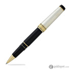 Aurora Optima Rollerball Pen Black Barrel with Solid Silver Cap Rollerball Pen