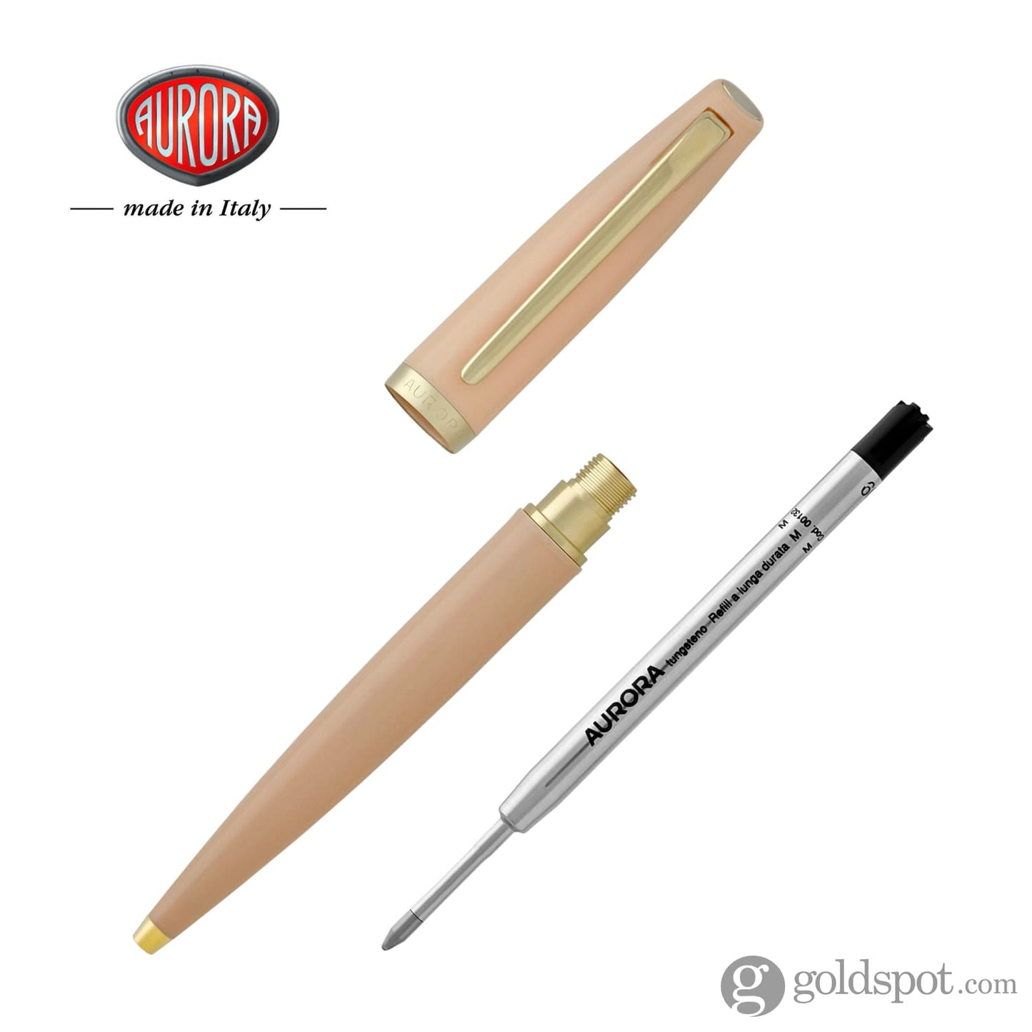 Aurora Style Gemstone Ballpoint Pen in Rose Quartz Ballpoint Pen