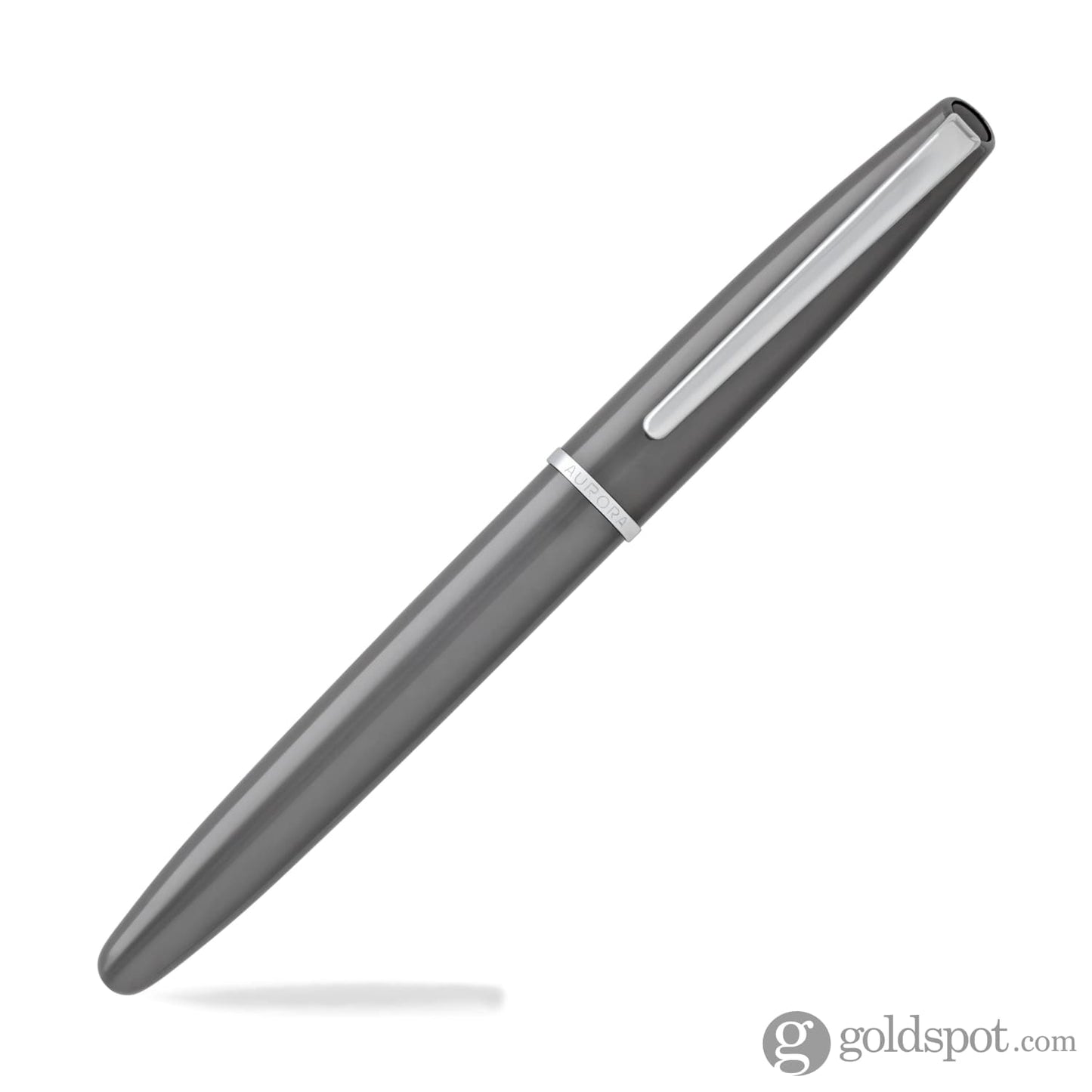 Aurora Style Lacquer Fountain Pen in Shiny Gun-Metal Fountain Pen