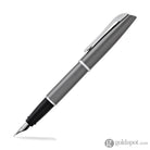 Aurora Style Lacquer Fountain Pen in Shiny Gun-Metal Fountain Pen