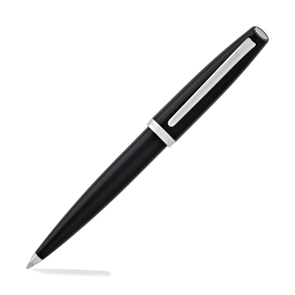 Aurora Style Resin Ballpoint Pen in Black Pepper with Silver Trim Ballpoint Pen