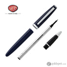 Aurora Style Resin Rollerball Pen in Blue with Chrome Trim Rollerball Pen