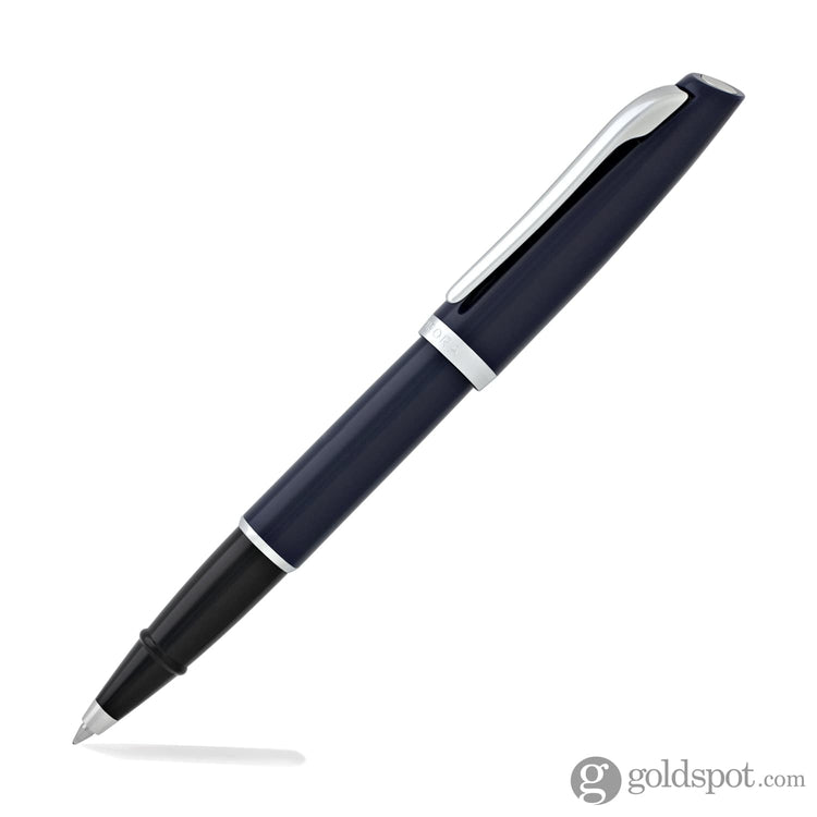 Aurora Style Resin Rollerball Pen in Blue with Chrome Trim Rollerball Pen