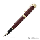 Aurora Talentum Classic Fountain Pen in Burgundy with Gold Trim - 14K Gold Fine Point Fountain Pen