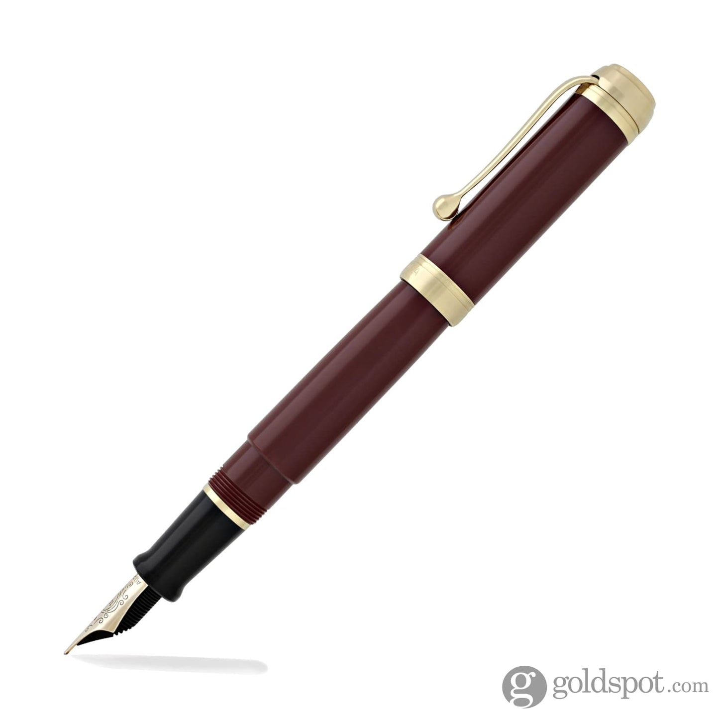 Aurora Talentum Classic Fountain Pen in Burgundy with Gold Trim - 14K Gold Fine Point Fountain Pen