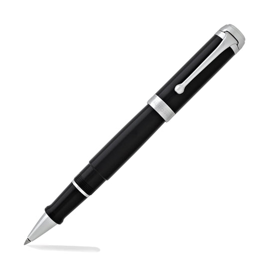 Aurora Talentum Classic Rollerball Pen in Black with Chrome Trim
