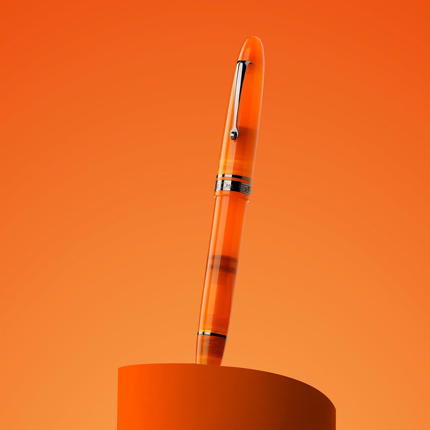 Omas Ogiva Fountain Pen in Arancione with Black Trim Fountain Pen