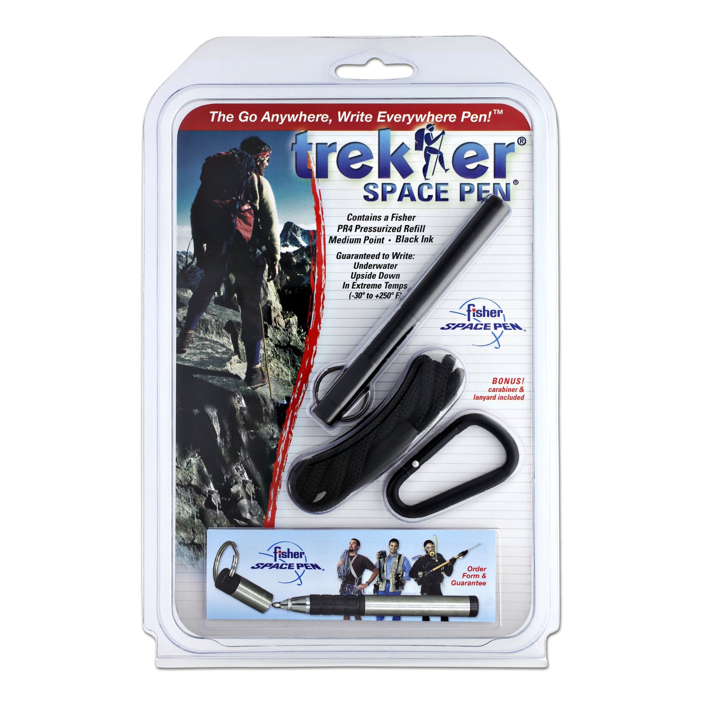 Fisher Space Trekker Keychain Ballpoint Pen in Matte Black Ballpoint Pens