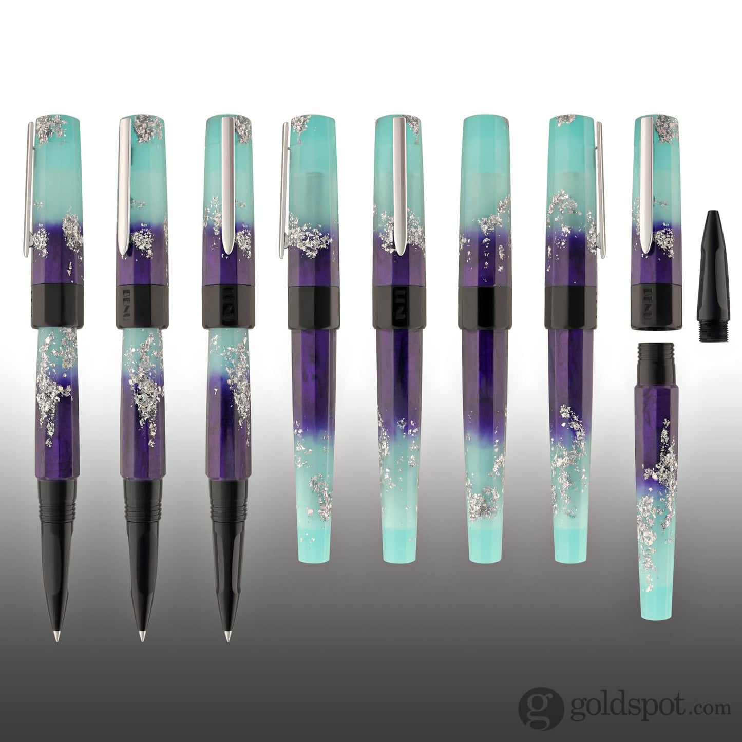 Benu Euphoria Rollerball Pen in Ocean Breeze (Blue Glow) Rollerball Pen