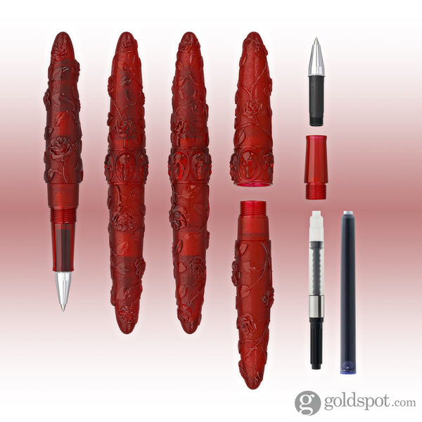 Benu Skulls and Roses Rollerball Pen in Red Rose Rollerball Pen