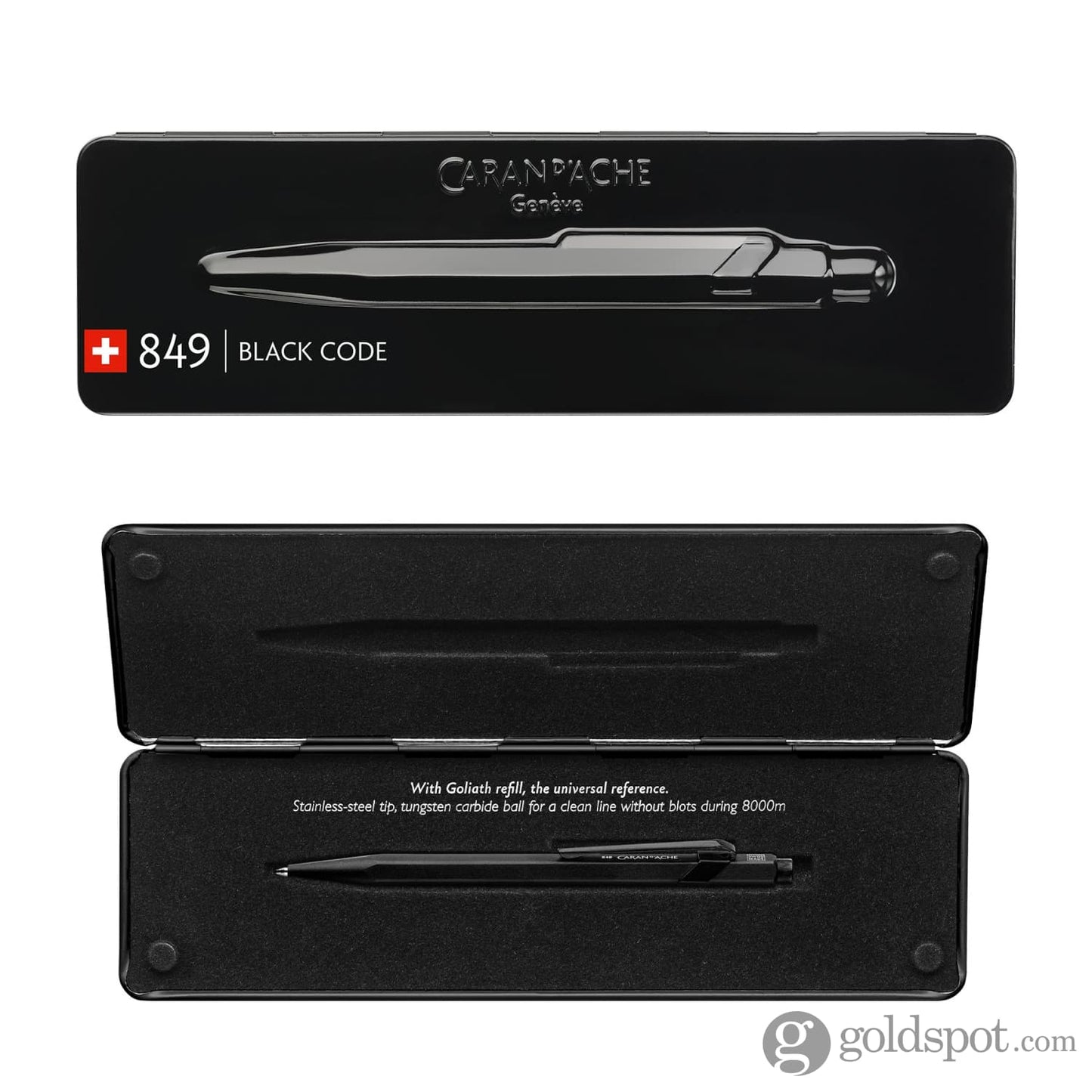 Caran dAche 849 Ballpoint Pen in Black Code Ballpoint Pen