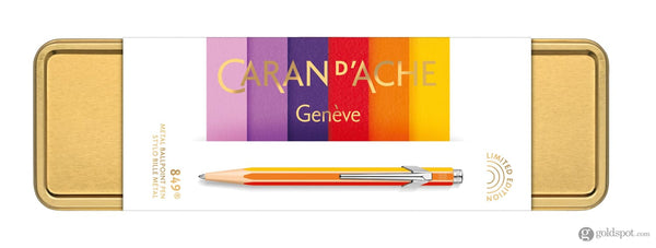Caran D’ache 849 Color Treasure Ballpoint Pen in Shades of Yellow Red and Pink Ballpoint Pen