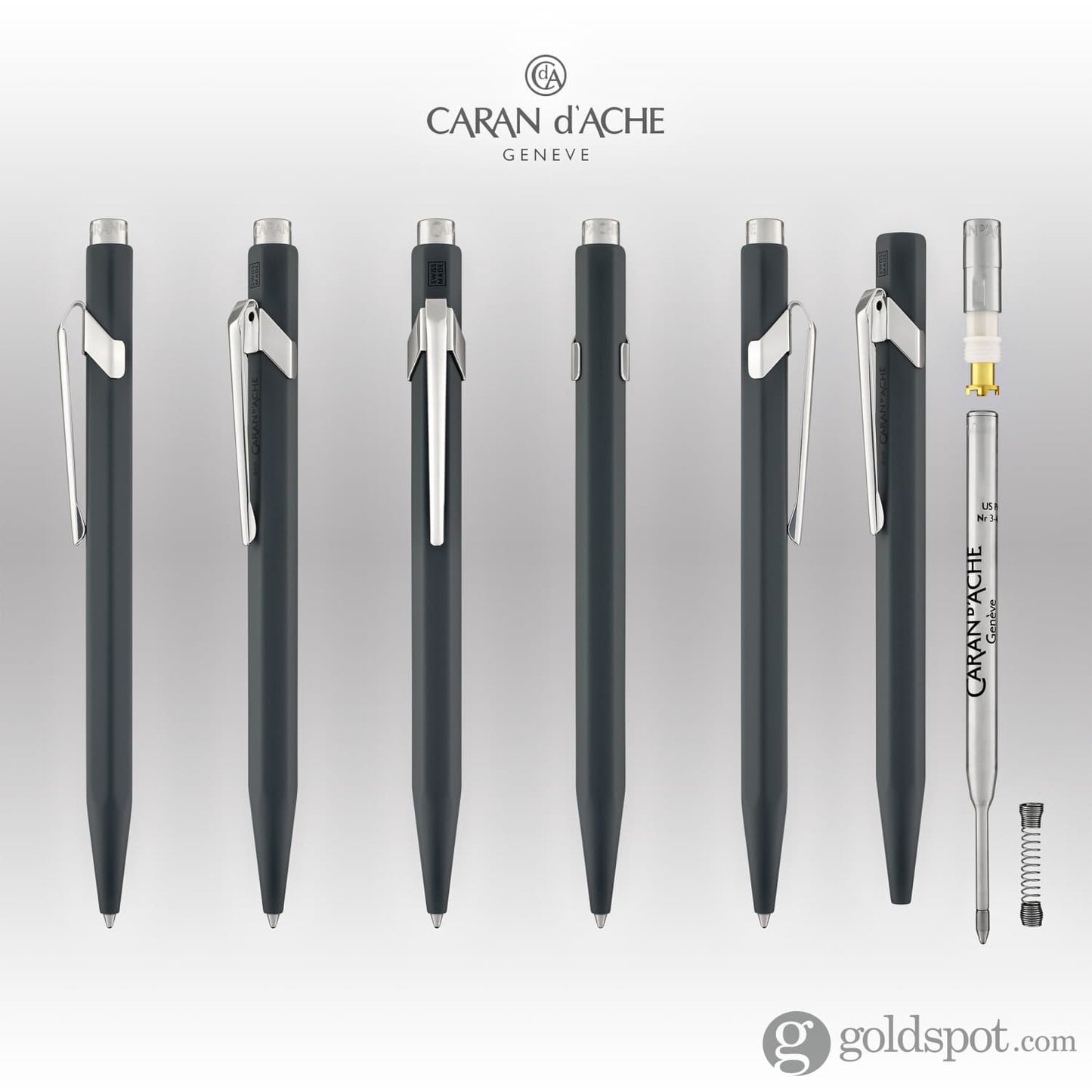Caran d’Ache Metal Collection Ballpoint Pen in Anthracite Grey Ballpoint Pen