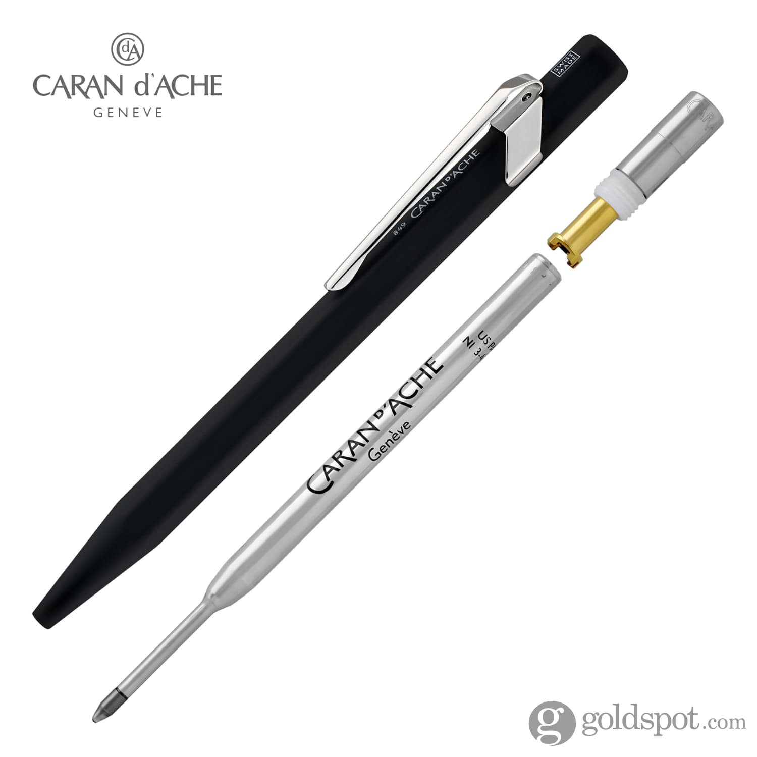 Caran d'Ache 849 BLACK CODE Ballpoint Pen, Black - Worldshop
