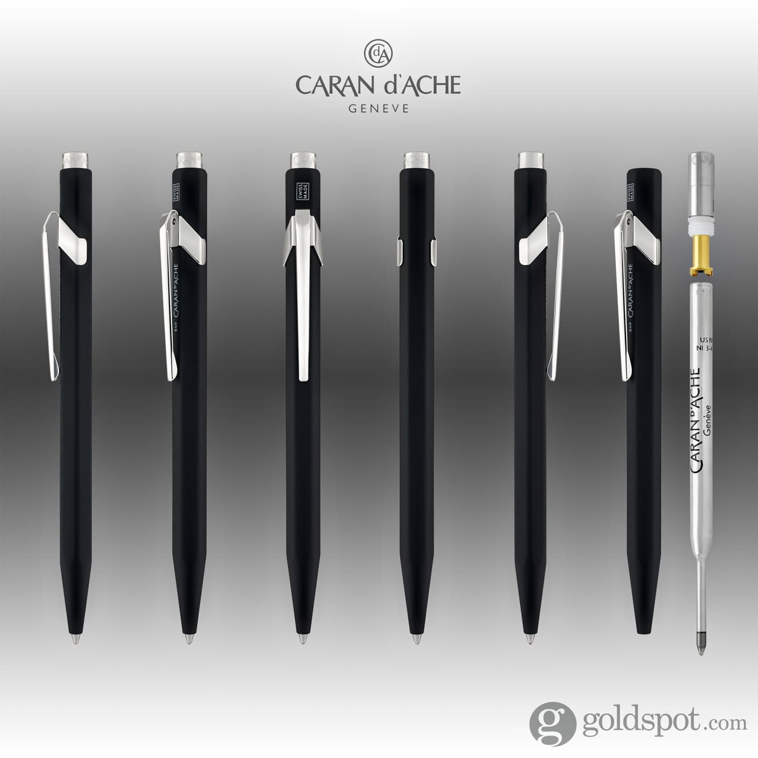 Caran D'ache Metal Ballpoint Pen - Black (849.009)