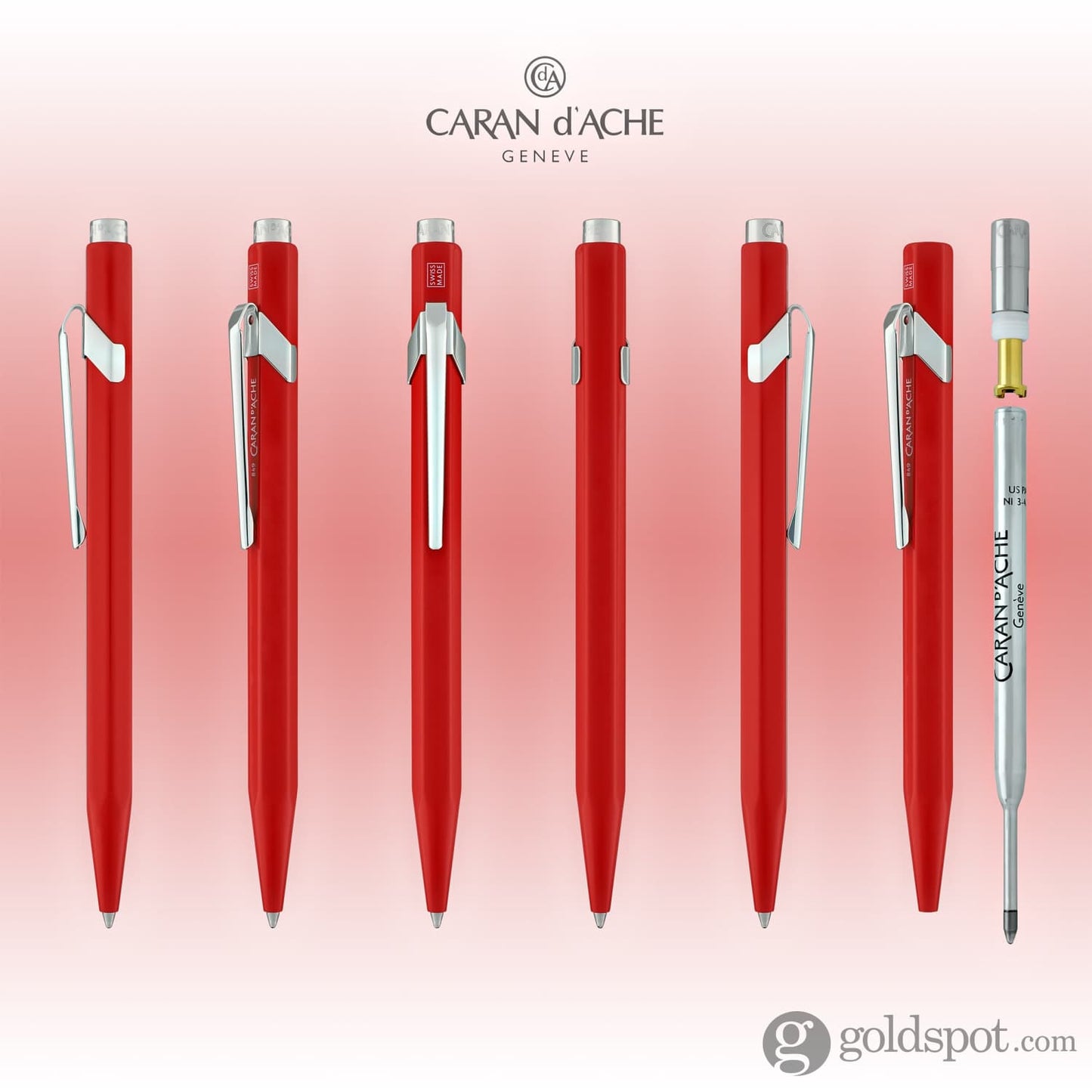 Caran d’Ache 849 Metal Collection Ballpoint Pen in Red Ballpoint Pen