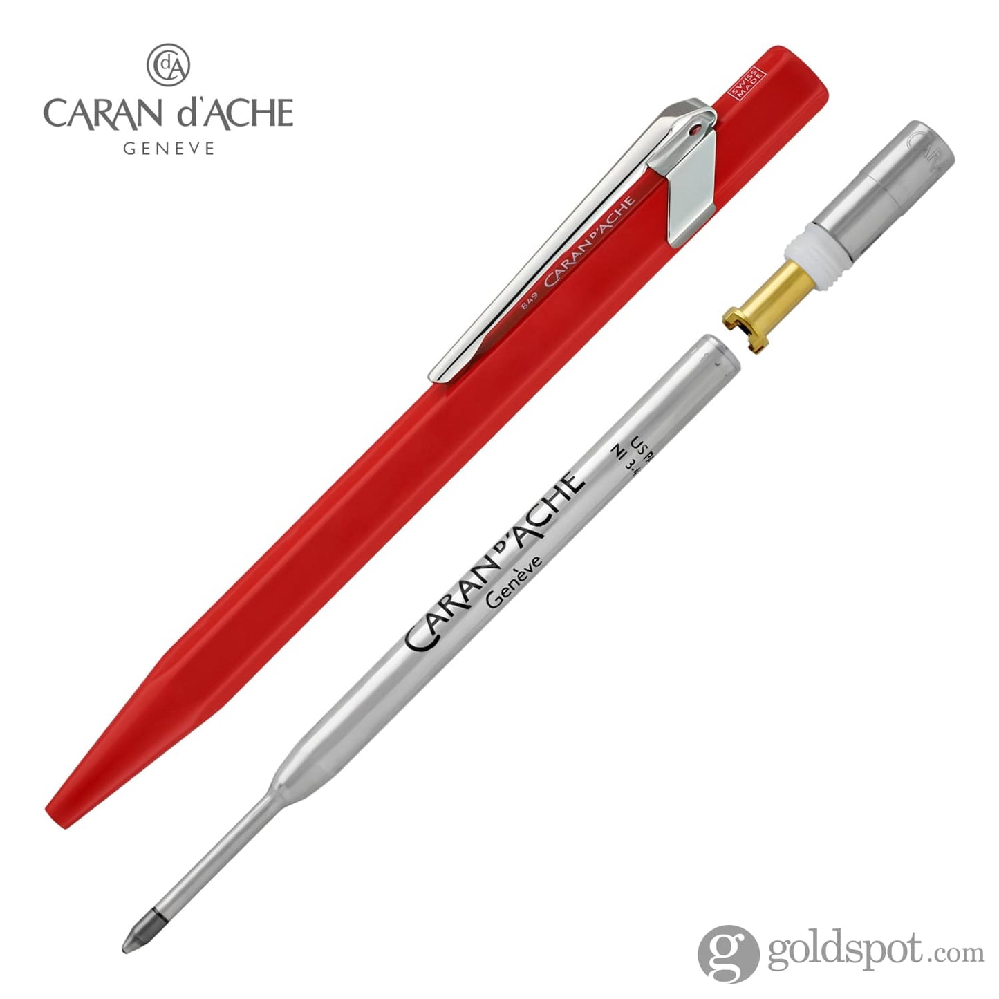 Caran d’Ache 849 Metal Collection Ballpoint Pen in Red Ballpoint Pen