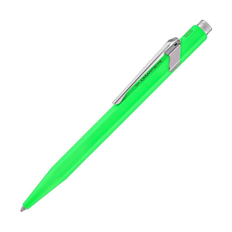 Caran d’Ache 849 Metal Collection Ballpoint Pen in Fluorescent Yellow/Green Ballpoint Pen