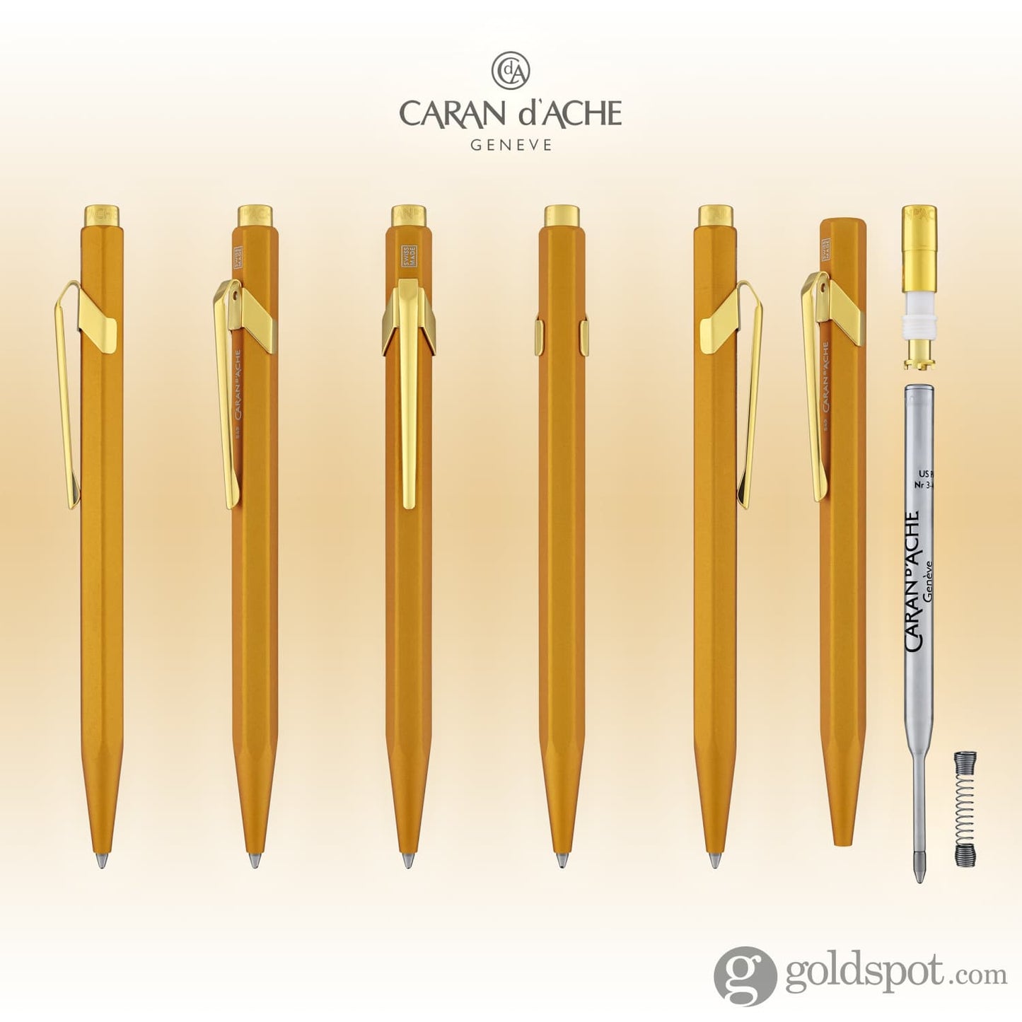 Caran d’Ache 849 Metal Collection Ballpoint Pen in Goldbar Ballpoint Pen