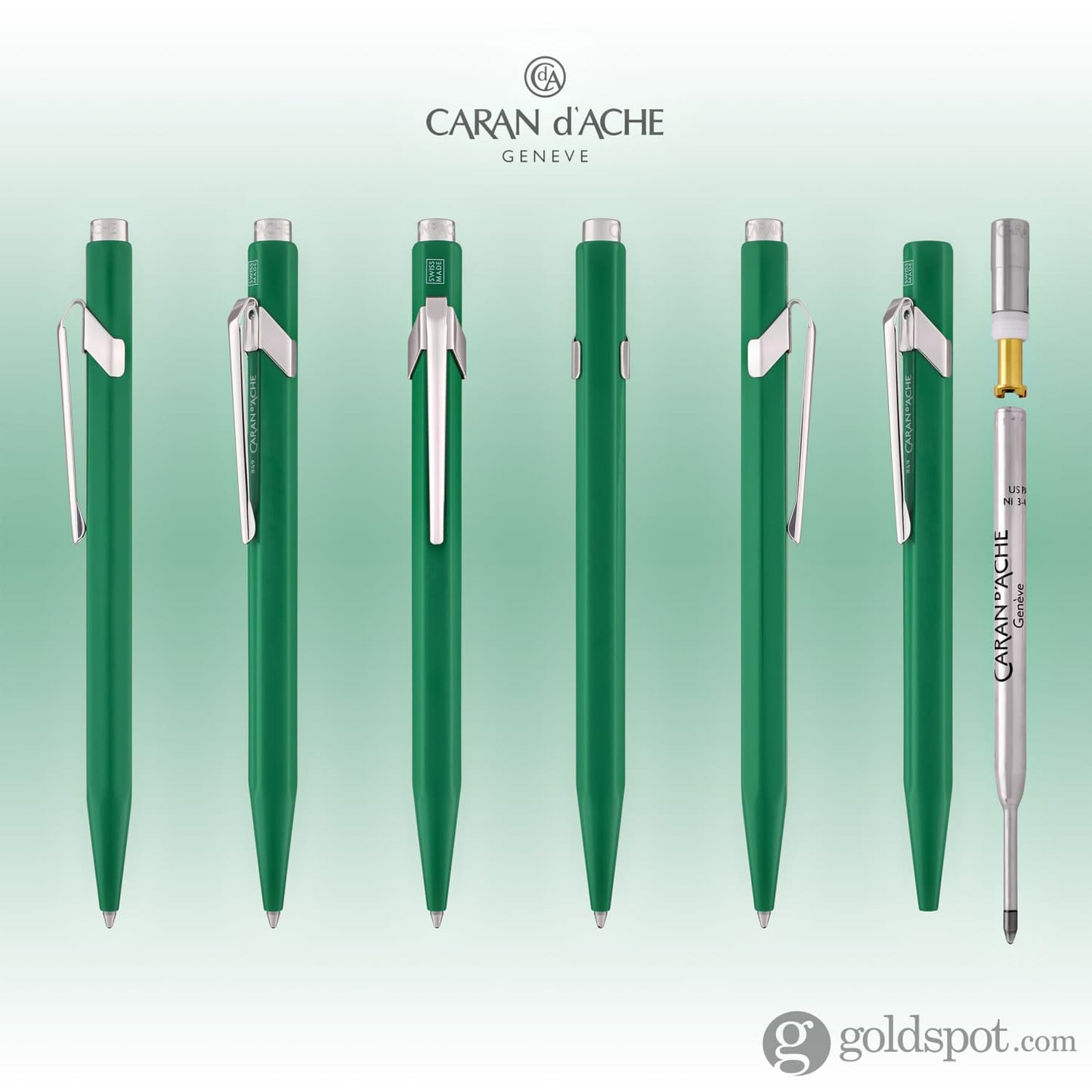 Caran d’Ache 849 Metal Collection Ballpoint Pen in Green Ballpoint Pen
